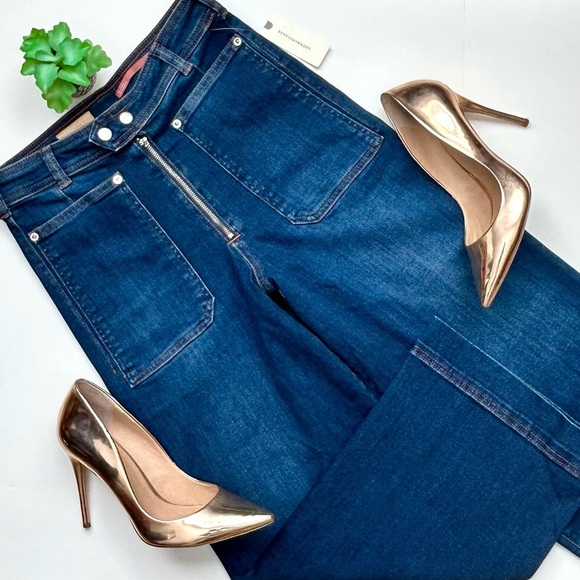 Anthropologie Denim - Anthropologie Pilcro Skipper Colette Wide Leg Crop Jeans High Rise Size 28 NWT